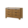 Queen Bedroom Set, Light Aspen Brown Gray, 5pc w 2 Nightstands, Chest