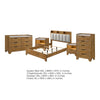 Queen Bedroom Set, Light Aspen Brown Gray, 5pc w 2 Nightstands, Chest