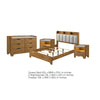 Queen Bedroom Set, Light Aspen Brown Gray, 4pc w 2 Nightstands, Dresser