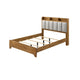 Queen Bedroom Set, Light Aspen Brown Gray, 4pc w Nightstand, Dresser