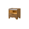 Queen Bedroom Set, Light Aspen Brown Gray, 4pc w Nightstand, Dresser