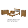 Queen Bedroom Set, Light Aspen Brown Gray, 4pc w Nightstand, Dresser