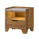 Queen Bedroom Set, Light Aspen Brown Gray, 3pc w 2 Nightstands