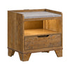 Queen Bedroom Set, Light Aspen Brown Gray, 3pc w 2 Nightstands