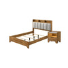 Queen Bedroom Set, Light Aspen Brown Gray, 2pc w Nightstand
