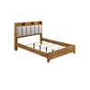Queen Bedroom Set, Light Aspen Brown Gray, 2pc w Nightstand