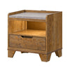 Queen Bedroom Set, Light Aspen Brown Gray, 2pc w Nightstand