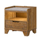 Queen Bedroom Set, Light Aspen Brown Gray, 2pc w Nightstand