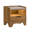 Queen Bedroom Set, Light Aspen Brown Gray, 2pc w Nightstand