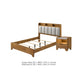 Queen Bedroom Set, Light Aspen Brown Gray, 2pc w Nightstand