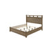Queen Bedroom Set, Panel Design, Antique Oak Brown, 5pc w 2 Nighstands