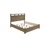Queen Bedroom Set, Panel Design, Antique Oak Brown, 5pc w 2 Nighstands