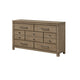 Queen Bedroom Set, Panel Design, Antique Oak Brown, 5pc w 2 Nighstands