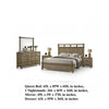 Queen Bedroom Set, Panel Design, Antique Oak Brown, 5pc w 2 Nighstands