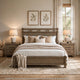 Queen Bedroom Set, Panel Design, Antique Oak Brown, 3pc w 2 NS