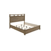 Queen Bedroom Set, Panel Design, Antique Oak Brown, 2pc w NS