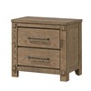 Queen Bedroom Set, Panel Design, Antique Oak Brown, 2pc w NS
