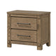 Queen Bedroom Set, Panel Design, Antique Oak Brown, 2pc w NS
