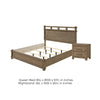 Queen Bedroom Set, Panel Design, Antique Oak Brown, 2pc w NS