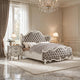 King Bedroom Set | Upholstered Design | Gray White | 3pc w 2 Nightst&s