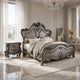 2pc Queen Bedroom Set, Silver and Gray, Nightstand