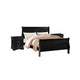 3pc King Bedroom Set, Black, 2 Nightstands