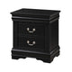 3pc King Bedroom Set, Black, 2 Nightstands