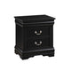 2pc King Bedroom Set, Black, Nightstand