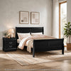 2pc King Bedroom Set, Black, Nightstand