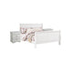 3pc King Bedroom Set, White, 2 Nightstands