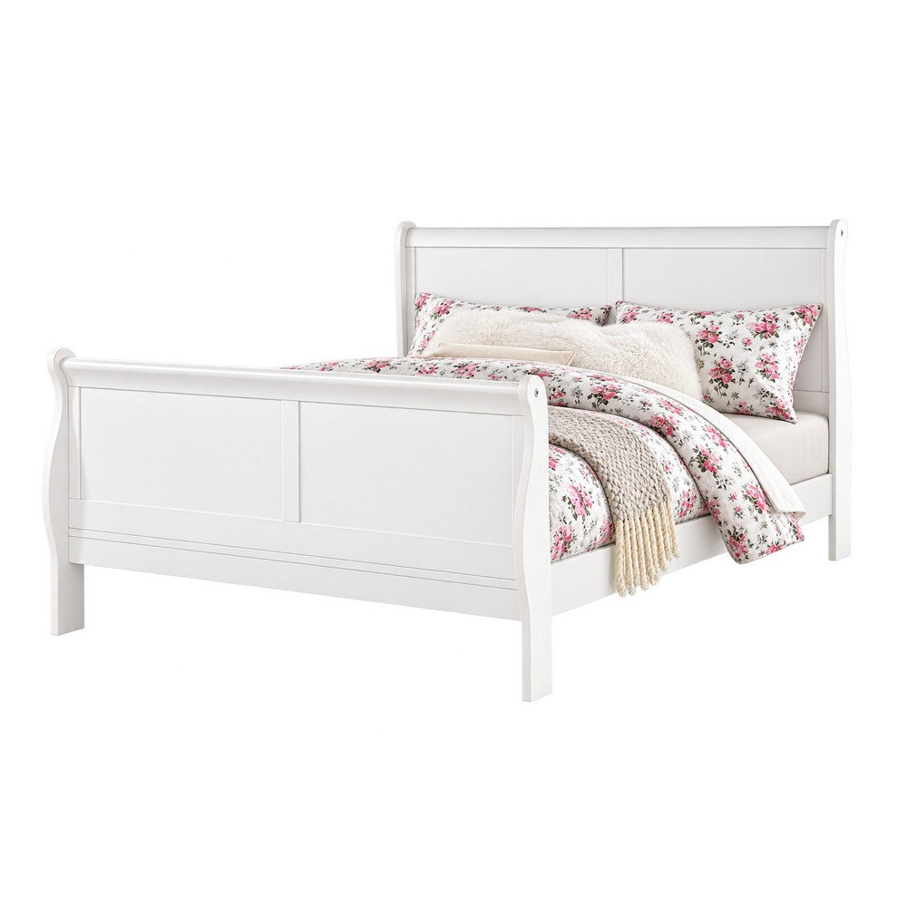 3pc King Bedroom Set, White, 2 Nightstands