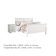 3pc King Bedroom Set, White, 2 Nightstands