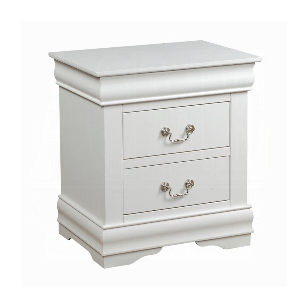 2pc King Bedroom Set, White, Nightstand