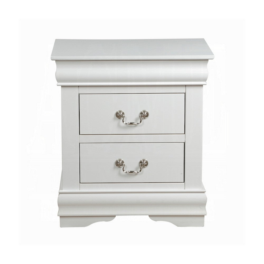 2pc King Bedroom Set, White, Nightstand