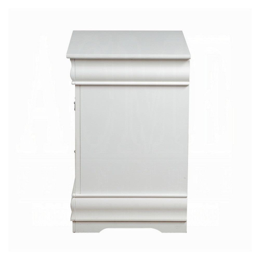 2pc King Bedroom Set, White, Nightstand