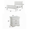 2pc King Bedroom Set, White, Nightstand