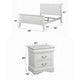 2pc King Bedroom Set, White, Nightstand
