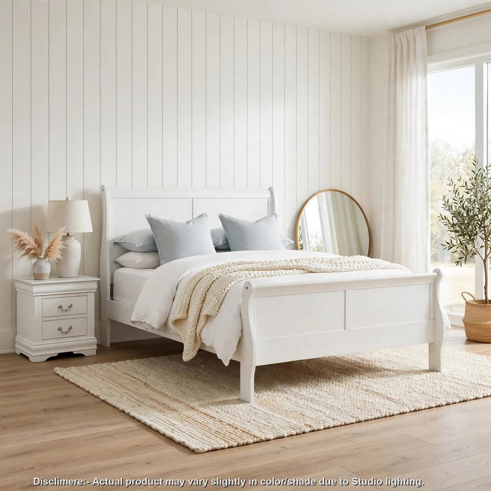 2pc King Bedroom Set, White, Nightstand