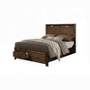 2pc King Bedroom Set, Storage Design, Brown, Nightstand