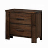 2pc King Bedroom Set, Storage Design, Brown, Nightstand