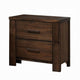 2pc King Bedroom Set, Storage Design, Brown, Nightstand