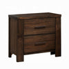2pc King Bedroom Set, Storage Design, Brown, Nightstand