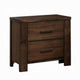 2pc King Bedroom Set, Storage Design, Brown, Nightstand