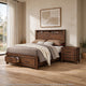 2pc King Bedroom Set, Storage Design, Brown, Nightstand