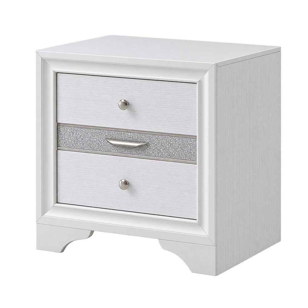 3pc King Bedroom Set, Storage White, 2 Nightstands