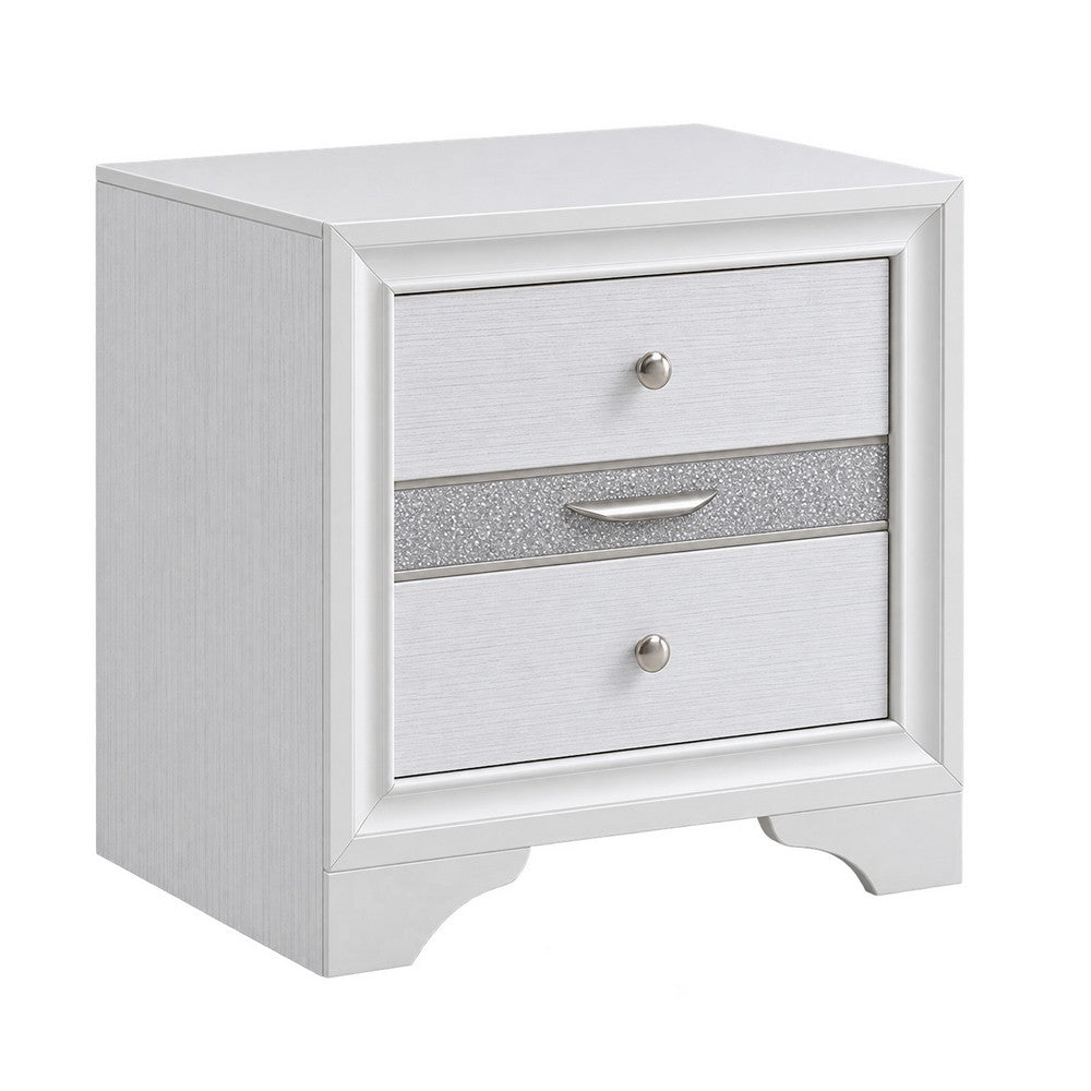 3pc King Bedroom Set, Storage White, 2 Nightstands
