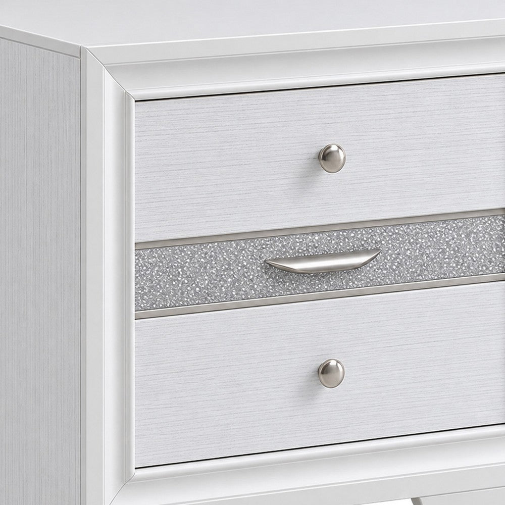 3pc King Bedroom Set, Storage White, 2 Nightstands