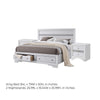 3pc King Bedroom Set, Storage White, 2 Nightstands