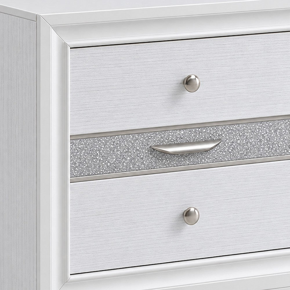 2pc King Bedroom Set, Storage White, Nightstand