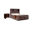 2pc King Bedroom Set, Storage Brown, Nightstand